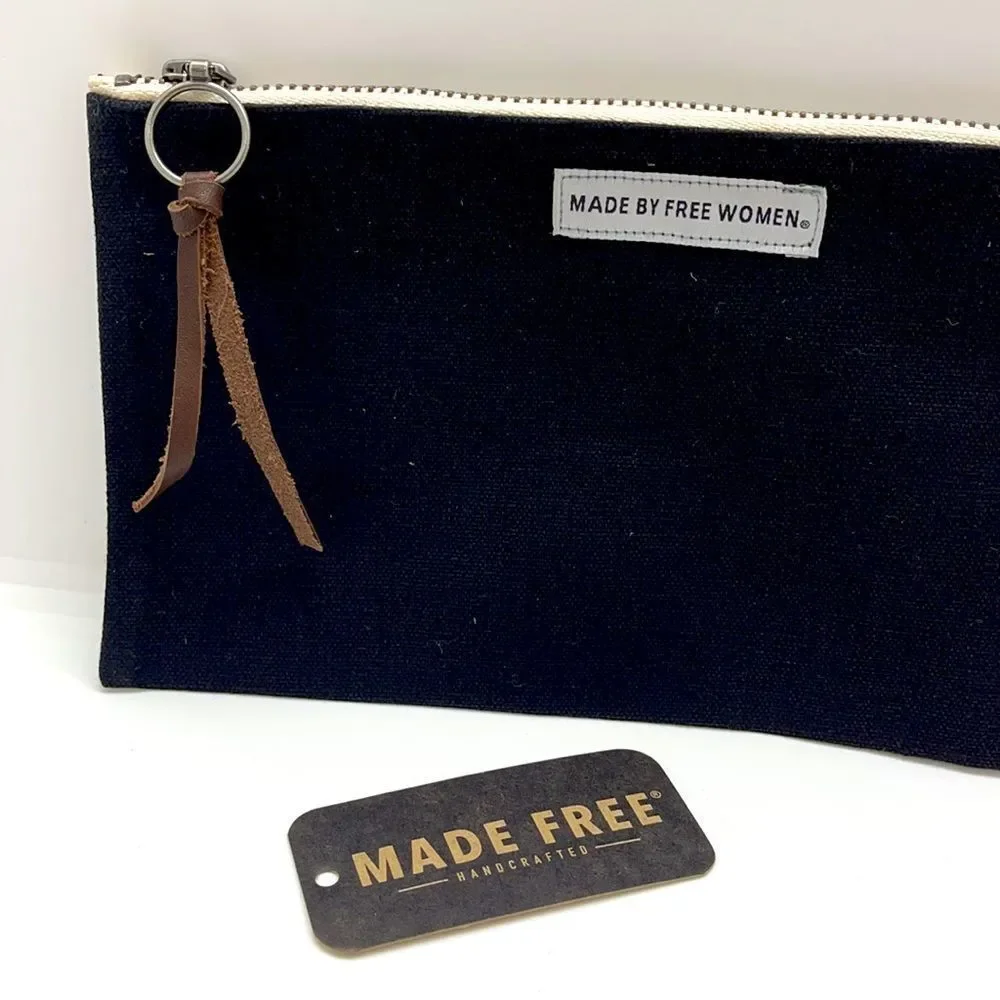 NWT Made Free Pouch - Black & Leather